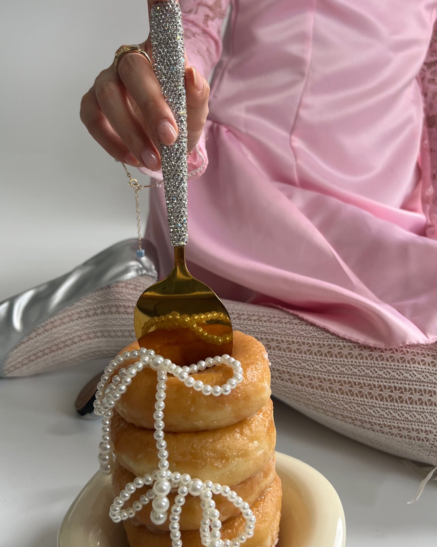 Rhinestone Cake Server