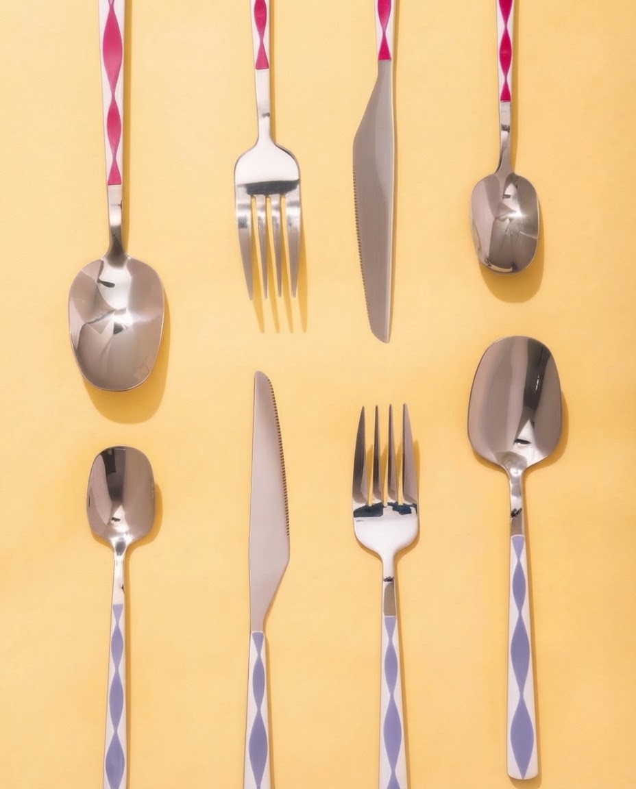 set of 4 aesthetic pretty cutlery available in Malaysia