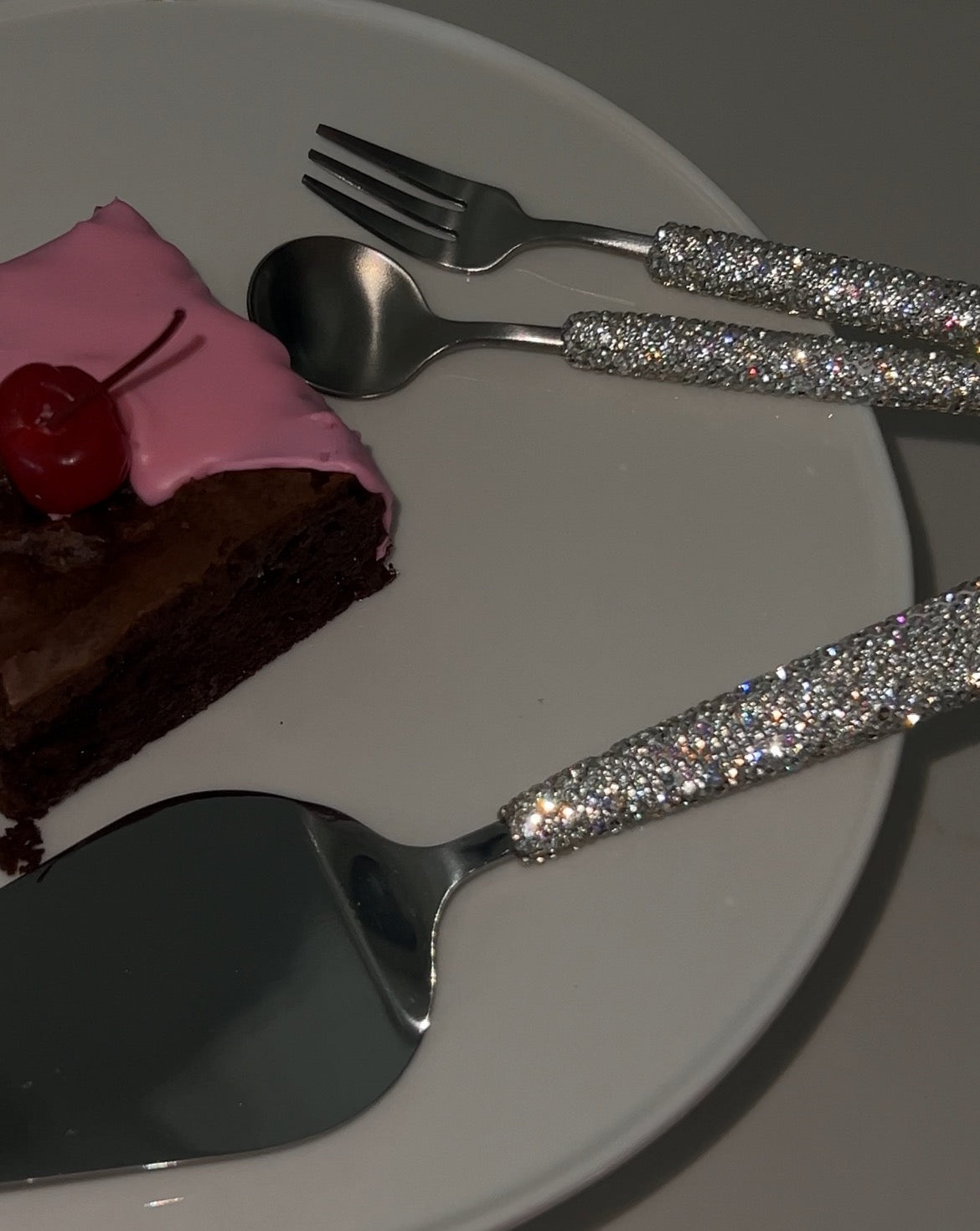 Rhinestone Dessert Cutleries