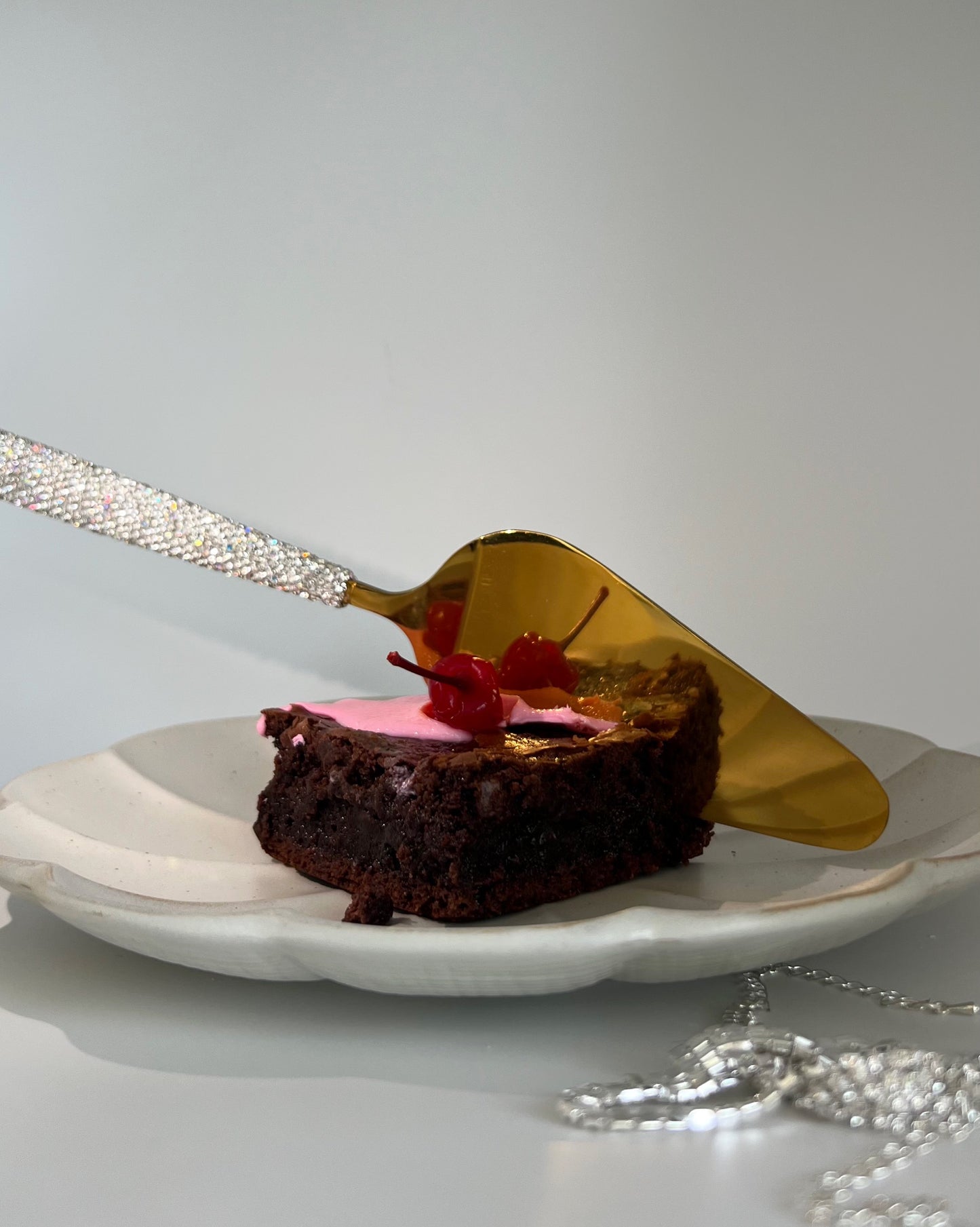 Rhinestone Cake Server