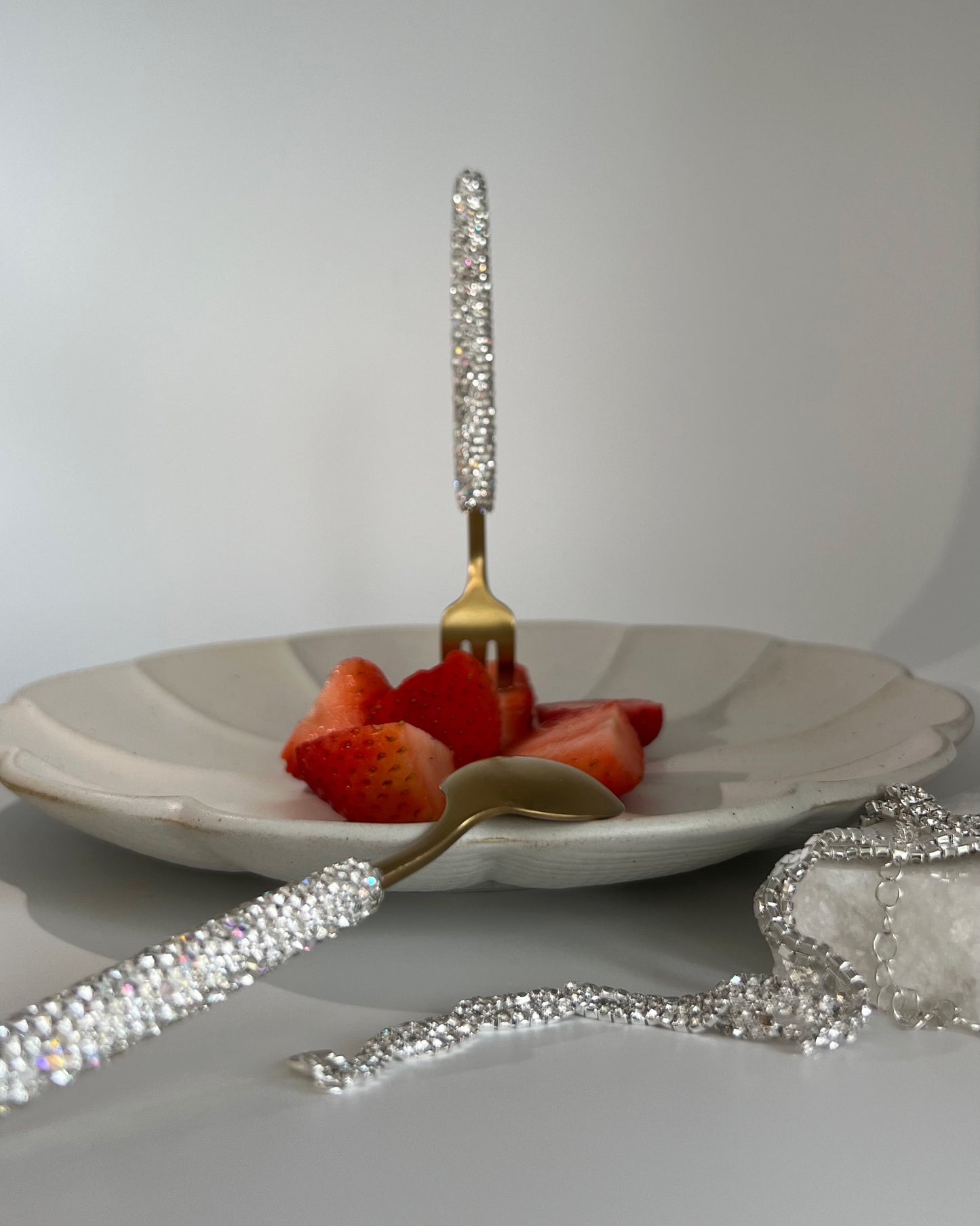 Rhinestone Dessert Cutleries